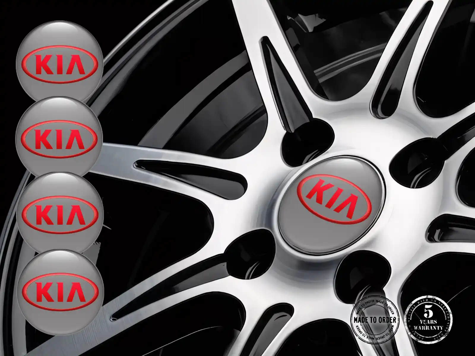 KIA Pegatinas de Rueda Edición Estilo de Silicona de Lujo